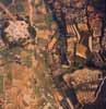Knossos: aerial of area around palace and Kairatos valley (1992).